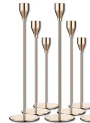 Slim Euro Candle Stick Set - Gold Sets of 6