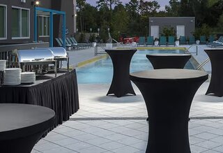 Black Stretch Spandex Cocktail Table Linen