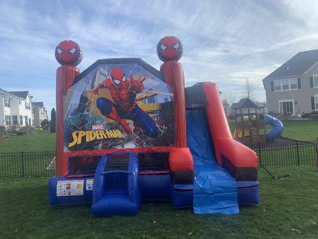 Spider Man Bounce House with Slide Rentals Chicago