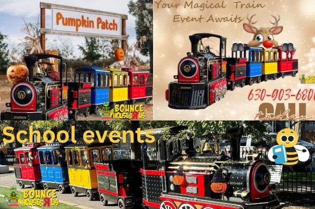Trackless Train Rentals Chicago | Bounce Houses R Us