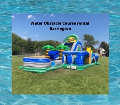 Water Obstacle course with water slide rentals Barrington