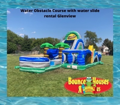 Water Obstacle Course with water slide rentals Glenview Water Obstacle Course with water slide rentals Glenview