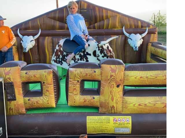 bounce house bull ride