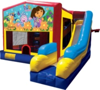 7-in-1 Dora The Explorer Themed Inflatable 