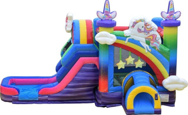 Unicorn Bounce House with Slide