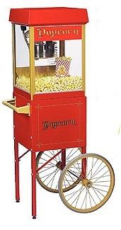Popcorn Machine With Cart & Supplies