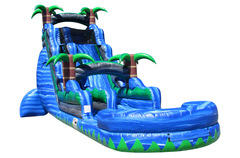 22' Blue Crush Inflatable Water Slide with pool