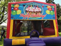 4-1 Happy Birthday bounce House Slide Combo