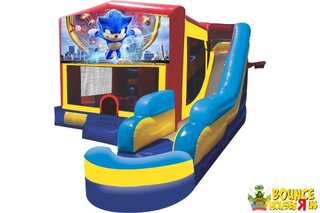 Wet Sonic Bounce House with Water Slide