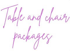 Table and chair Packages