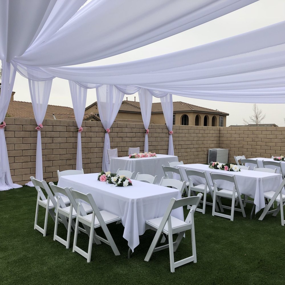 Tables and Chairs bounce house rentals and slides for