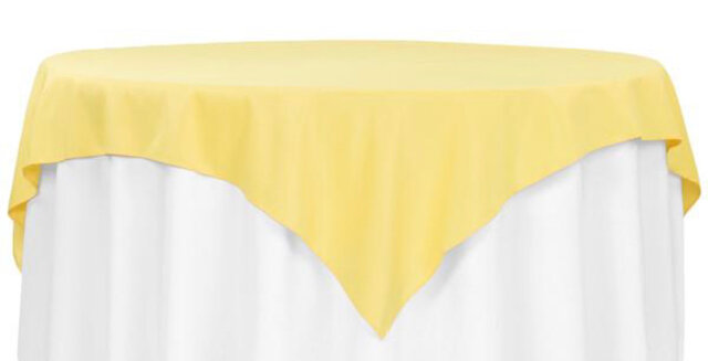 54”x54” yellow polyester overlay 