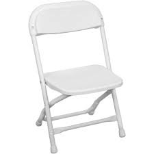 kids standard white folding chair