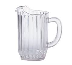 clear plastic water pitcher