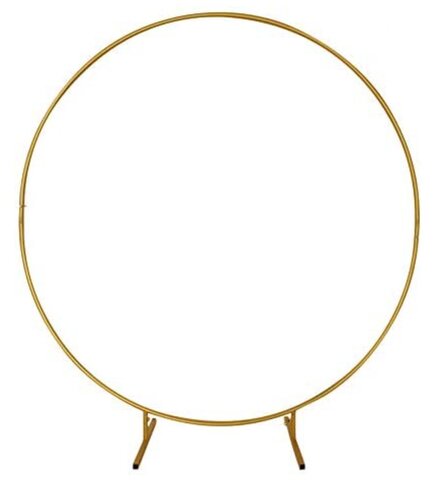 7FT Metal Round Gold Arch