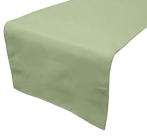 Sage green polyester runner