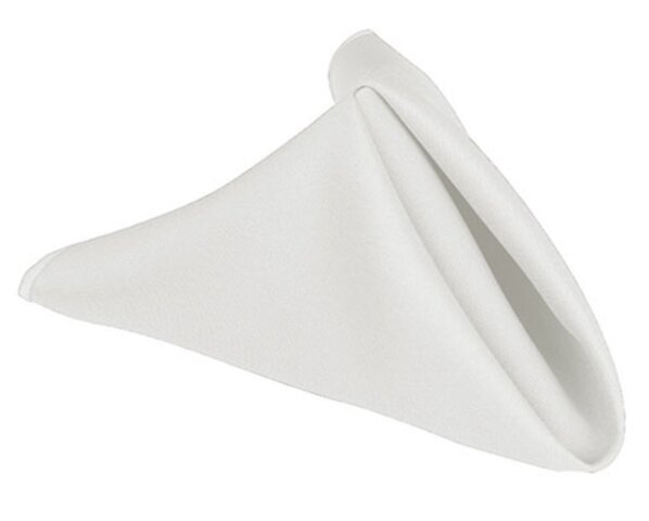 White polyester napkin (10pk)