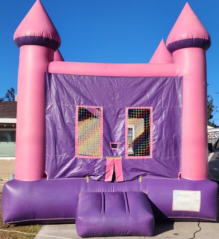 13x13 pink and purple castle bouncer