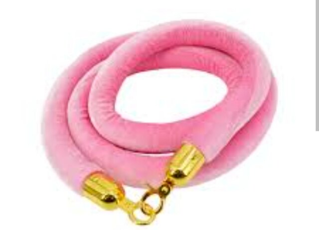5ft velvet pink rope