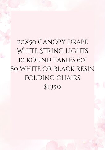 20x50 canopy drape package B