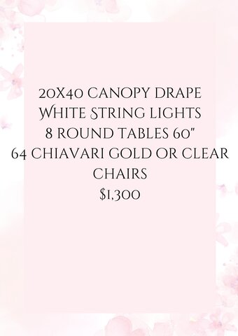 20x40 canopy drape package E