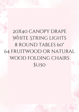20x40 canopy drape package C