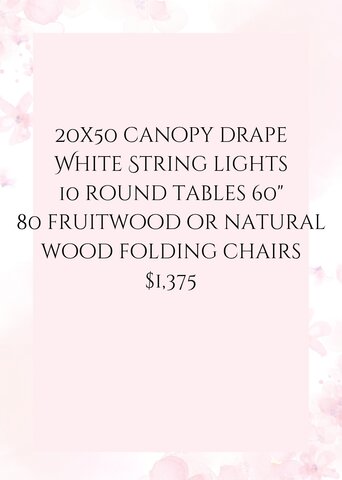 20x50 canopy drape package D
