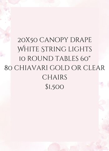 20x50 canopy drape package F
