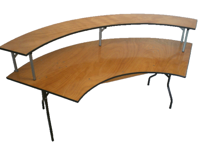 serpintine bar table