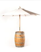 Wine Barrel with umbrella