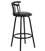 Black swivel barstool