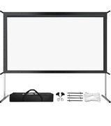 120' white screen projector