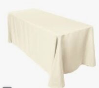 Queen 100'x156' ivory polyester