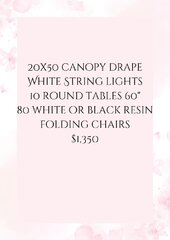 20x50 canopy drape package B