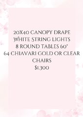 20x40 canopy drape package E