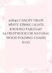 20x40 canopy drape package C