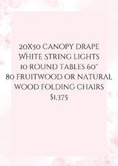 20x50 canopy drape package D