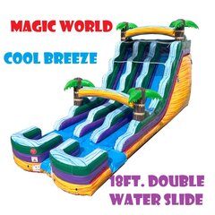 18FT COOL BREEZE DOUBLE WATER SLIDE 