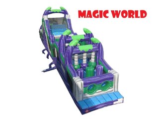 PURPLE AND GREEN BEAST 63 FT OBSTACLE COURSE