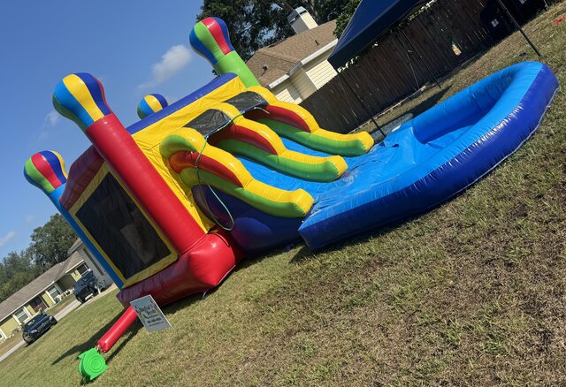 Dual Slide Bounce House Combo w/pool 