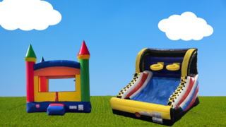 Colorful Bounce Castle AND Basketball Frenzy