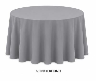 60in Round Gray Linens