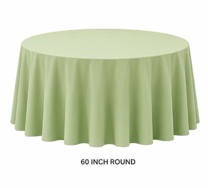 60in Green Round Table Linens
