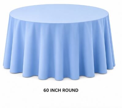 60in Light Blue Table Linens