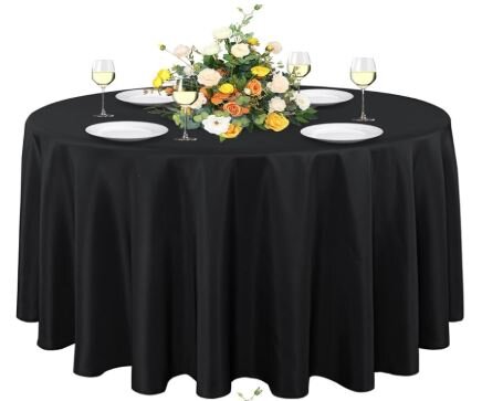60in Black Round Table Linens