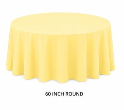 60in Yellow Round Table Linens