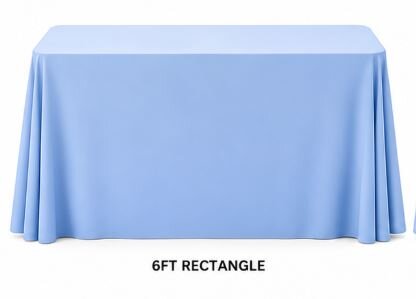 6ft Light Blue Linens