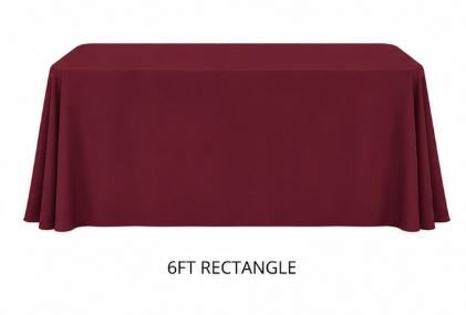 6ft Maroon Linens