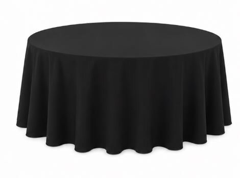 72in Black Round Table Linens
