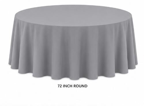 72in Gray Round Table Linens